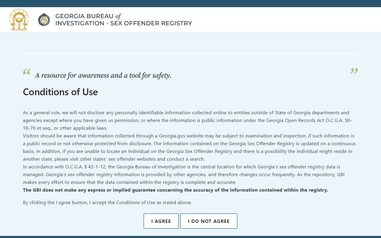 Clay County arrest records Georgia sex offender registry portal