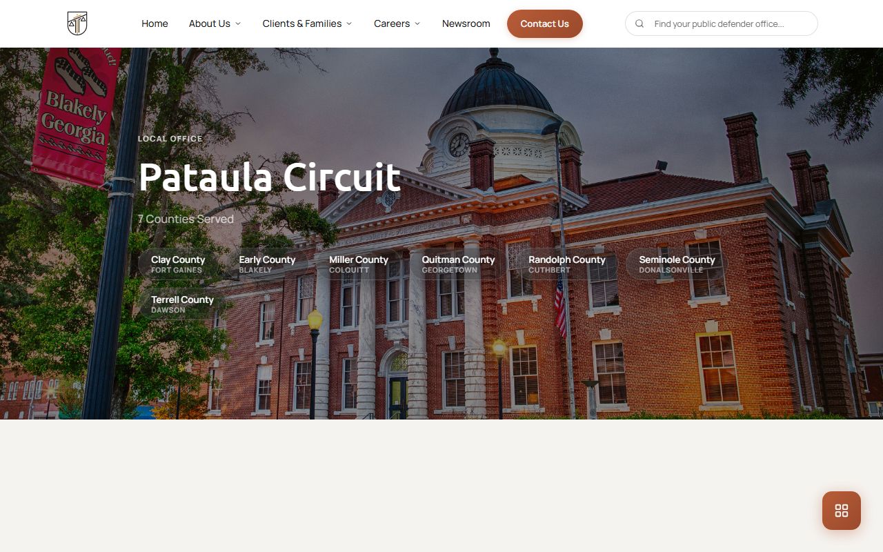 Clay County criminal court records Pataula public defender office