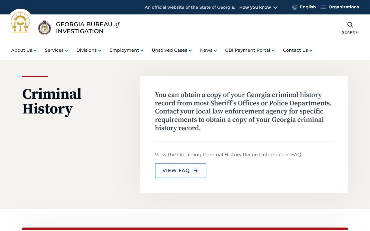 Clay County criminal court records GBI criminal history access
