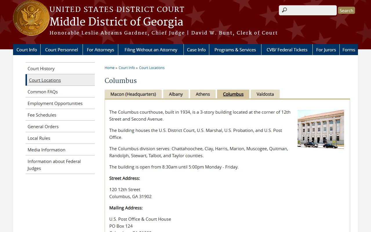 Clay County Superior Court records Columbus federal division