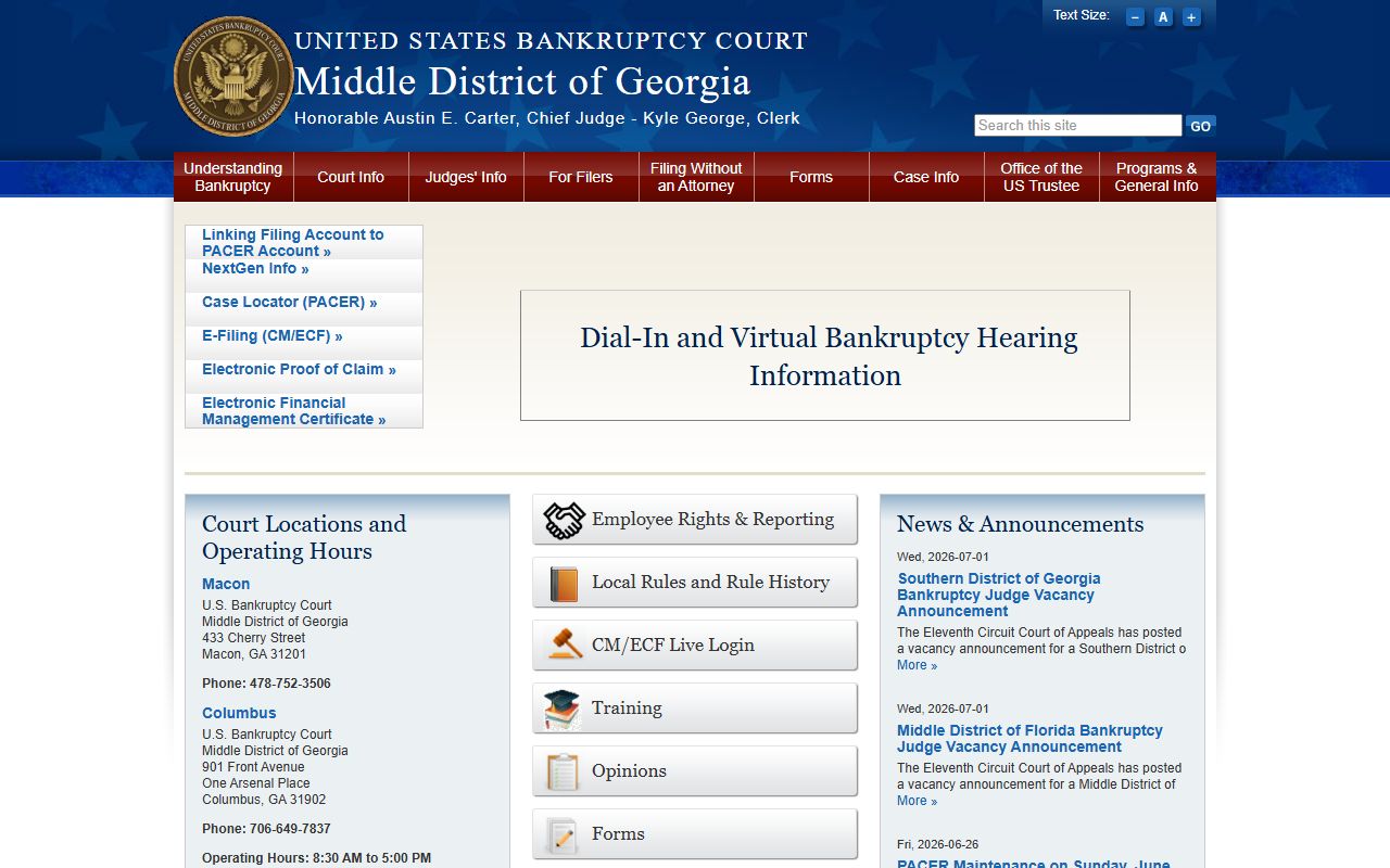 Clay County Superior Court records federal bankruptcy court boundary