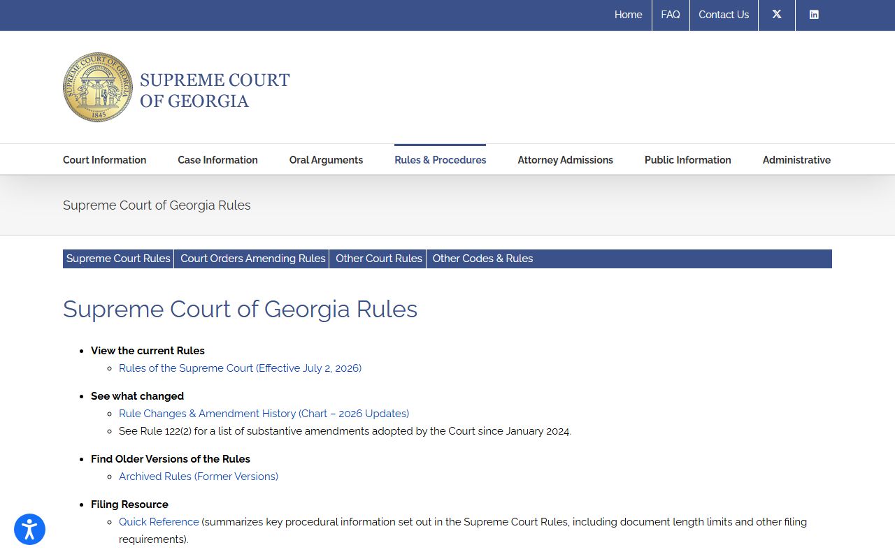 Clay County court records Georgia court rules page