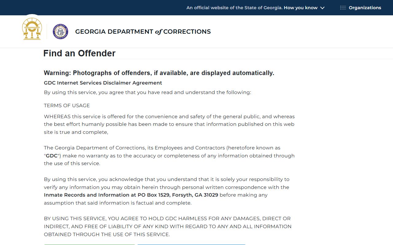 Clay County inmate records GDC offender query