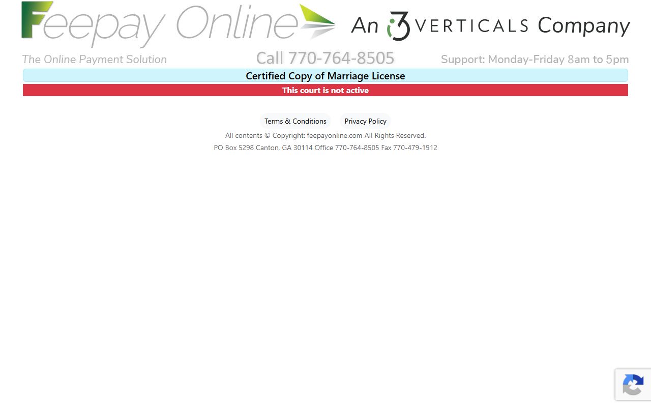 Clay County marriage records FeePayOnline certificate copy request